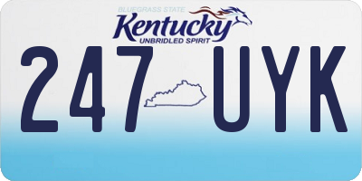 KY license plate 247UYK