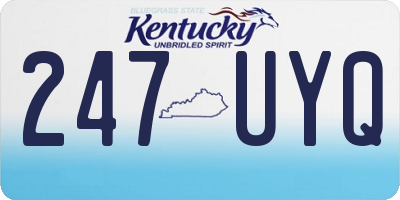 KY license plate 247UYQ