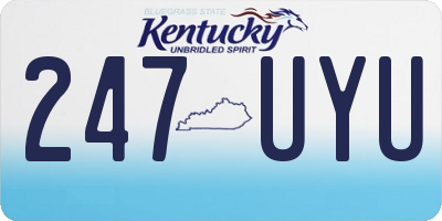 KY license plate 247UYU