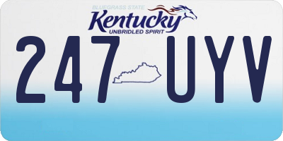 KY license plate 247UYV