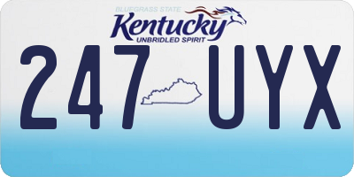 KY license plate 247UYX