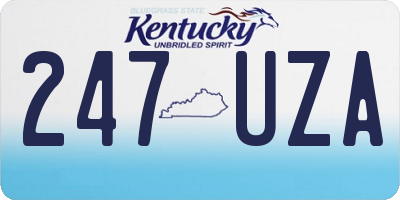 KY license plate 247UZA