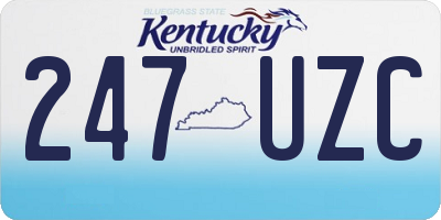 KY license plate 247UZC