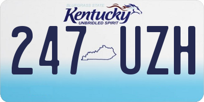 KY license plate 247UZH