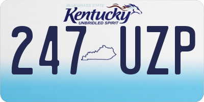 KY license plate 247UZP
