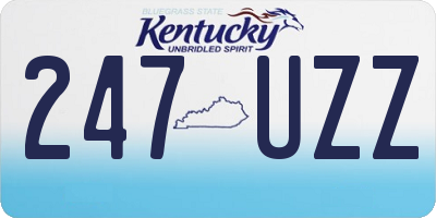 KY license plate 247UZZ