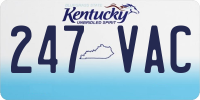 KY license plate 247VAC