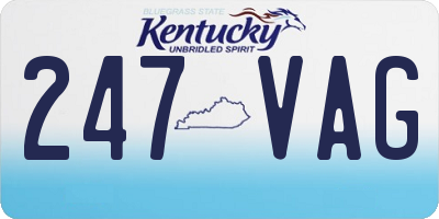 KY license plate 247VAG