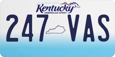 KY license plate 247VAS