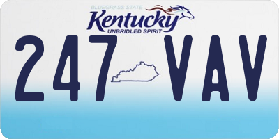 KY license plate 247VAV