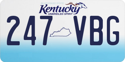 KY license plate 247VBG