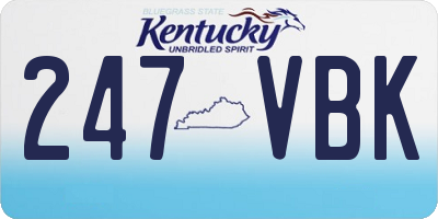 KY license plate 247VBK