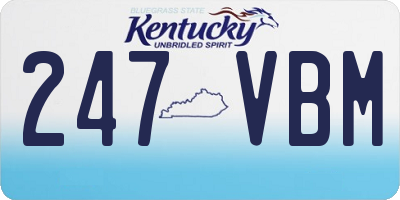 KY license plate 247VBM