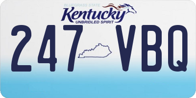 KY license plate 247VBQ