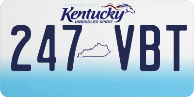 KY license plate 247VBT