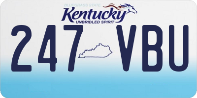 KY license plate 247VBU