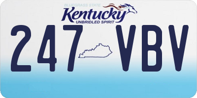 KY license plate 247VBV