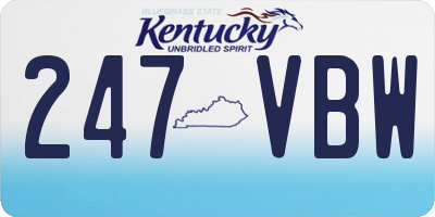 KY license plate 247VBW