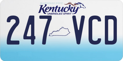 KY license plate 247VCD
