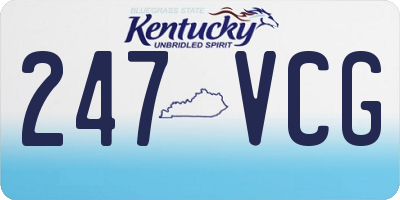 KY license plate 247VCG