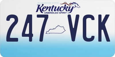 KY license plate 247VCK