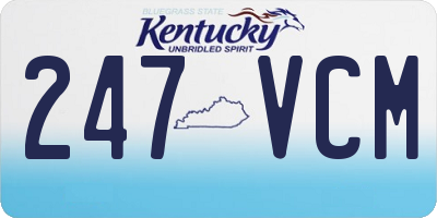 KY license plate 247VCM