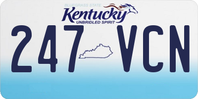 KY license plate 247VCN