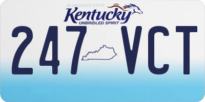 KY license plate 247VCT