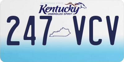 KY license plate 247VCV