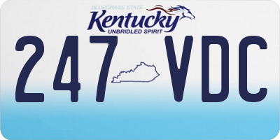 KY license plate 247VDC