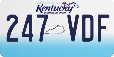 KY license plate 247VDF
