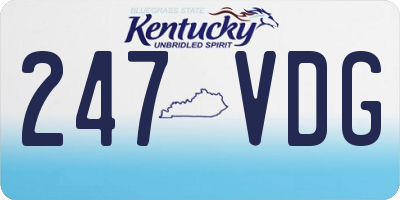 KY license plate 247VDG