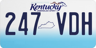 KY license plate 247VDH
