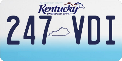 KY license plate 247VDI