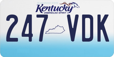 KY license plate 247VDK
