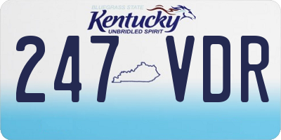 KY license plate 247VDR