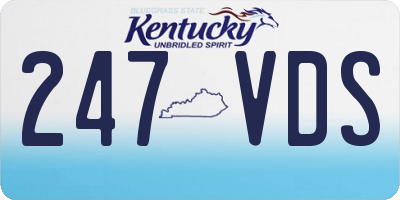KY license plate 247VDS