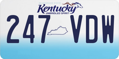 KY license plate 247VDW