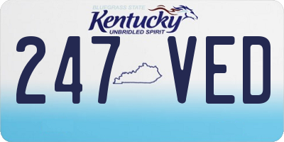 KY license plate 247VED
