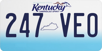KY license plate 247VEO
