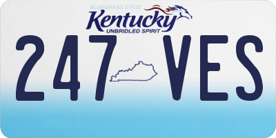 KY license plate 247VES