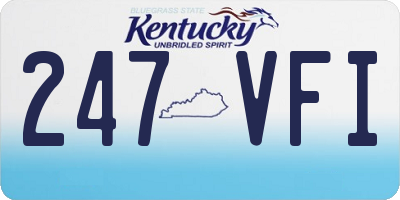 KY license plate 247VFI