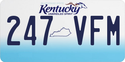 KY license plate 247VFM