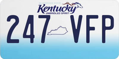 KY license plate 247VFP