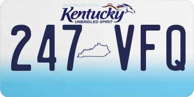 KY license plate 247VFQ