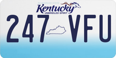 KY license plate 247VFU