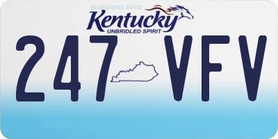 KY license plate 247VFV