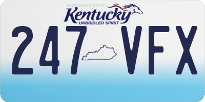 KY license plate 247VFX