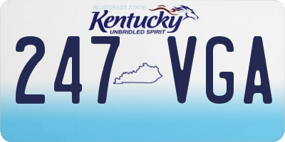 KY license plate 247VGA