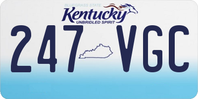 KY license plate 247VGC